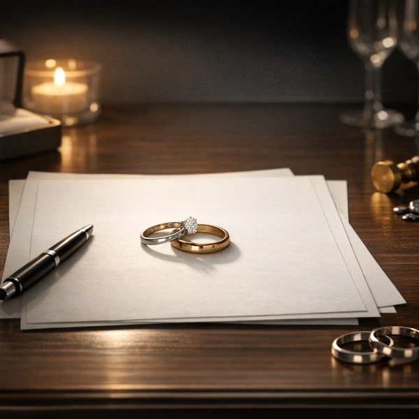 The engagement contract outlines the conditions and terms of the marriage
